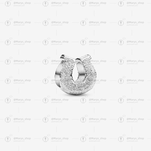 Pandora Textured Horseshoe Mini Charm - Picture 1 of 6